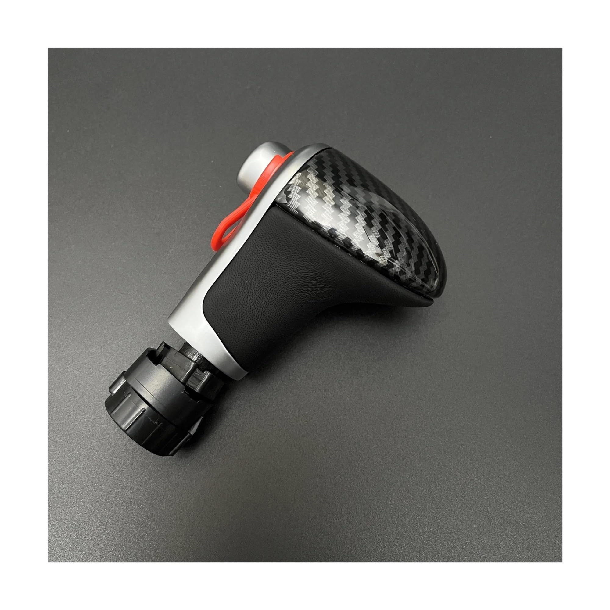 Ahrpkamerd One Color Gear Shift Knob 1Pcs For Q7 Q5 A3 A4 A5 A6 A7 C6 C7 Carbon Leather Gear Shift Knob Shift Knob(Half Carbon Leather)