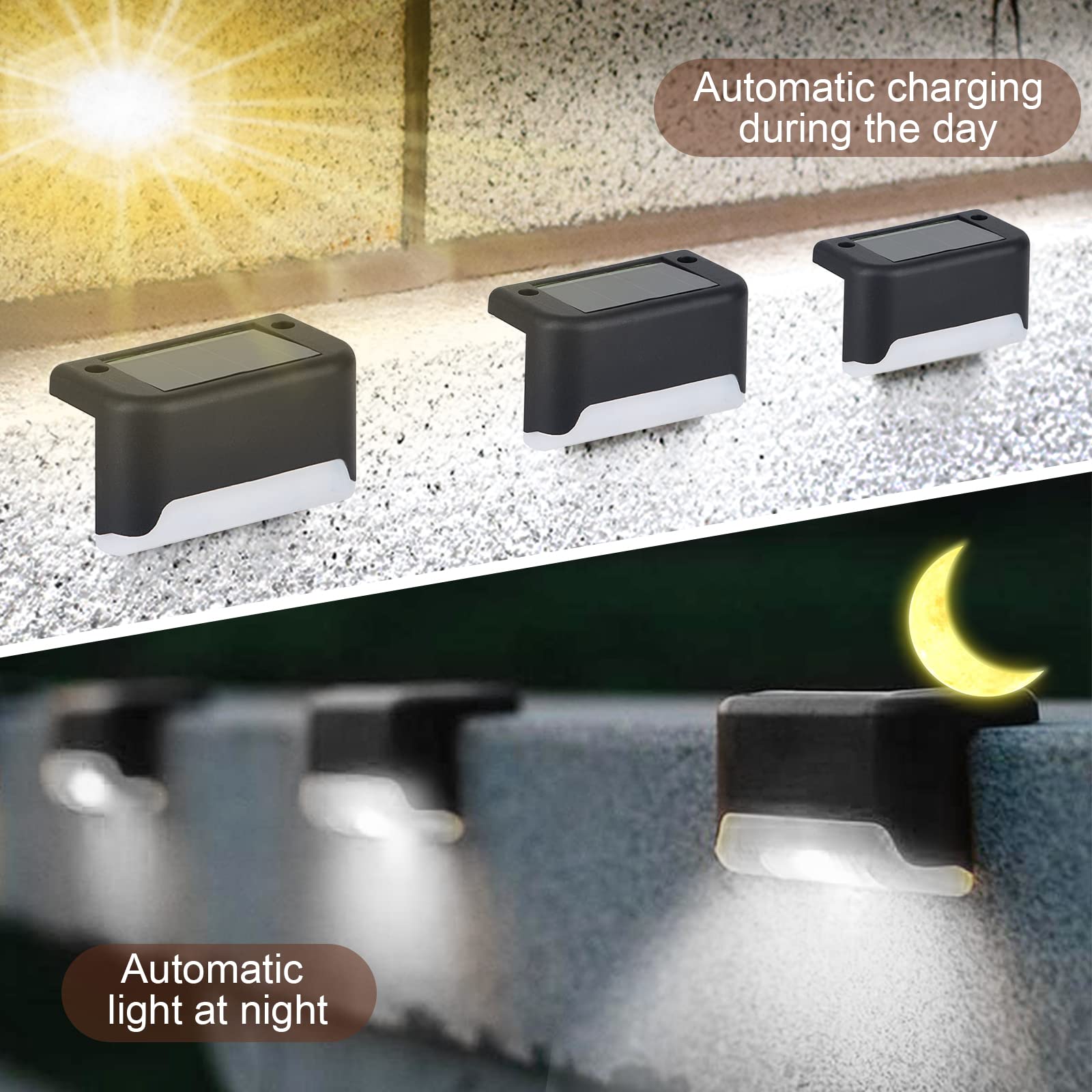 maxant Solar Deck Lights,12/16 Pack Step Lights, Fence Waterproof Powered LED Lights Stairs, Step, Railing, Wall, Fence, Yard - Image 2