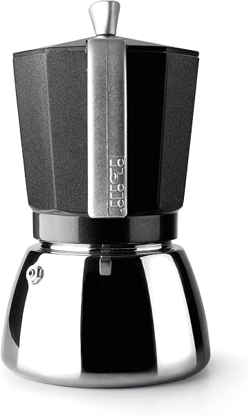 IBILI - Cafetera express Elba Black, 6 tazas, 300 ml, Aluminio fundido, Base de Acero Inoxidable, Apto para inducción - 4