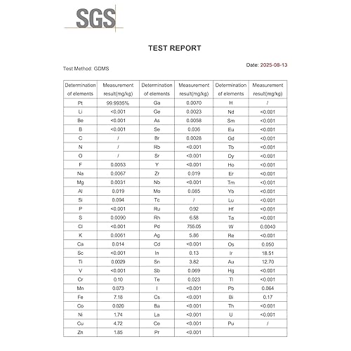 Miniatura 3 de stonylab Electrodo de disco con disco de platino de 0.118 in de diámetro, pureza del 99,99%, certificado SGS - probado por GDMS, para electroquímica
