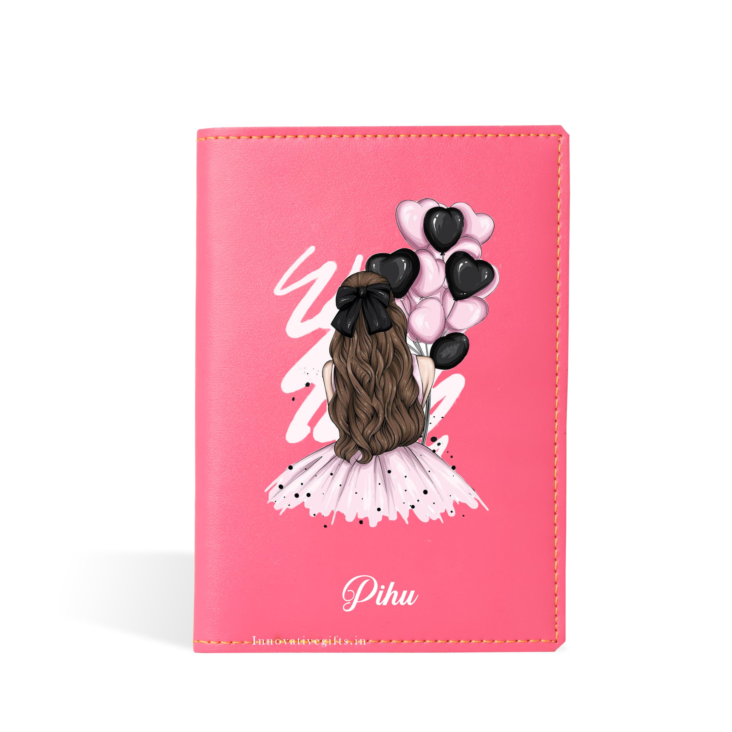 Unisex Personalized Printed Passport Cover with Custom Name I Customized PU Leather Unique Travel Accessories Organizer I Classy & Stylish Gift for Men, Women & Kids - Pink-image-49