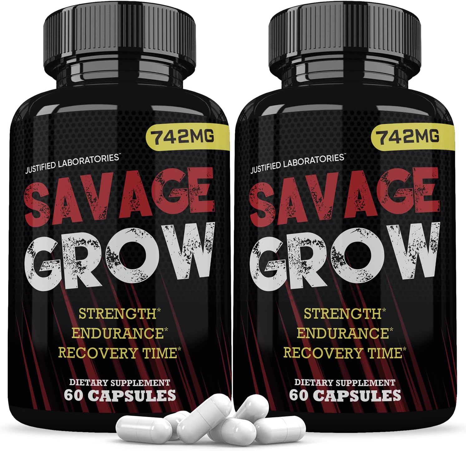(2 Pack) Savage Grow 742MG Advanced Men's Health Formula 120 Capsules