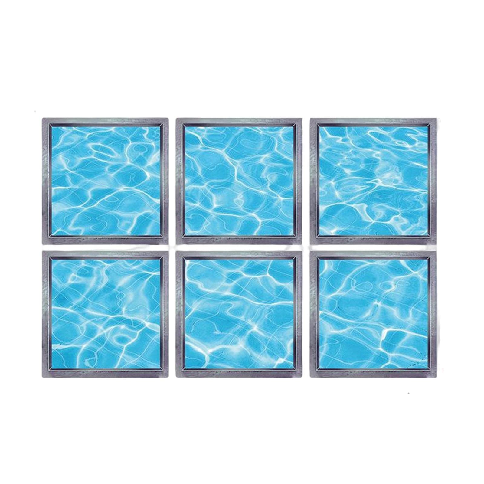 6x Bathtub Appliques Mats Shower Treads Appliques Decals for Bath Pools Sea