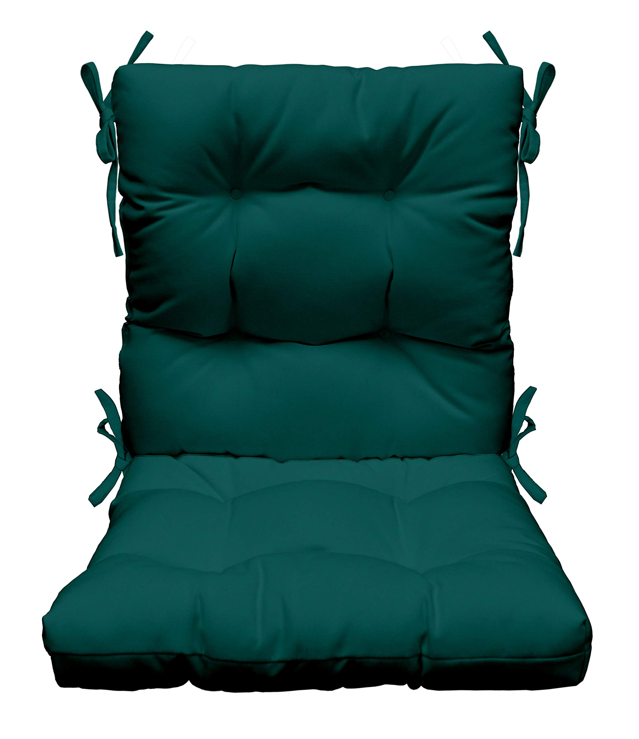 RSH Décor Indoor Outdoor Tufted High Back Chair Cushion, Choose Color (Peacock)