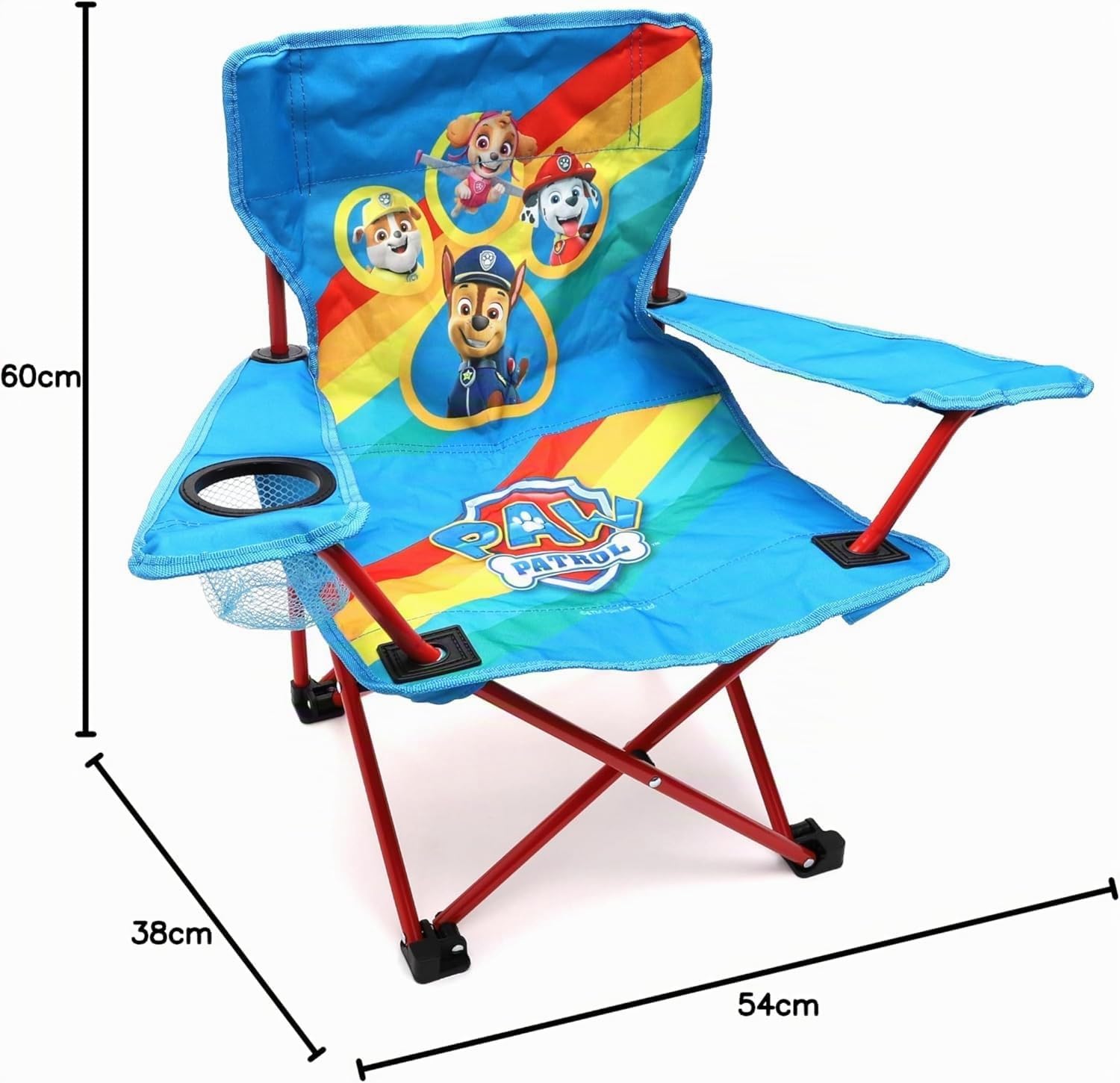 Toyland® Paw Patrol Campingstuhl mit Getränkehalter und Aufbewahrungstasche