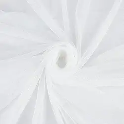 Generic Tecido de malha de poliéster branco, 1,7 a 1,8 metros de largura, 2,2 metros de comprimento, sem elasticidade, ideal para bricolage, decorações de casamento