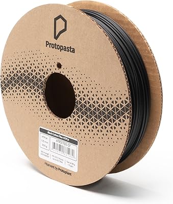 Protopasta 3D Printer Filament, PLA Filament 1.75mm, Black Carbon Fiber HT PLA Composite, 500g Spool