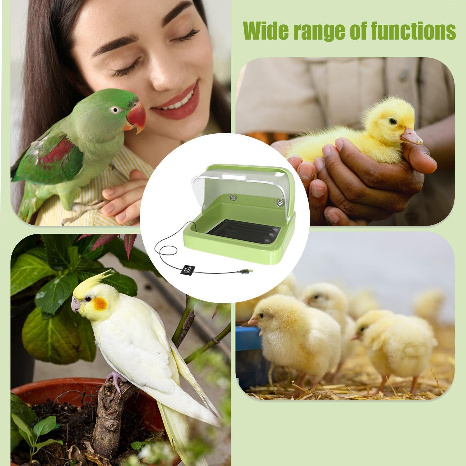 Calentador Para Criadora Almohadilla Térmica Transpirable Visual Radiante | Criadora Temperatura Ajustable, Limpieza Fácil Para Pollitos, Patitos, Pavitos Y Codornices