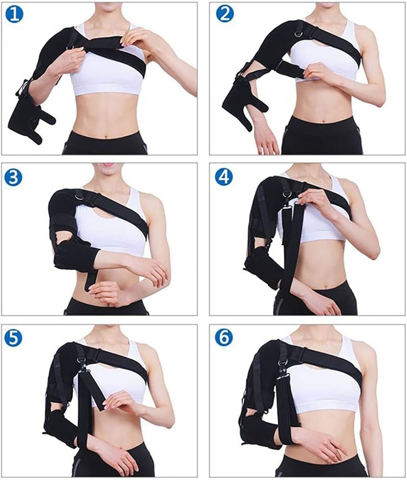 Cabestrillo para Brazo Y Hombro, Cabestrillo Universal para Brazo para Lesiones En El Hombro Correa de Soporte para Brazo Ajustable, Inmovilizador de Hombro para Hombres Y Mujeres,Bien