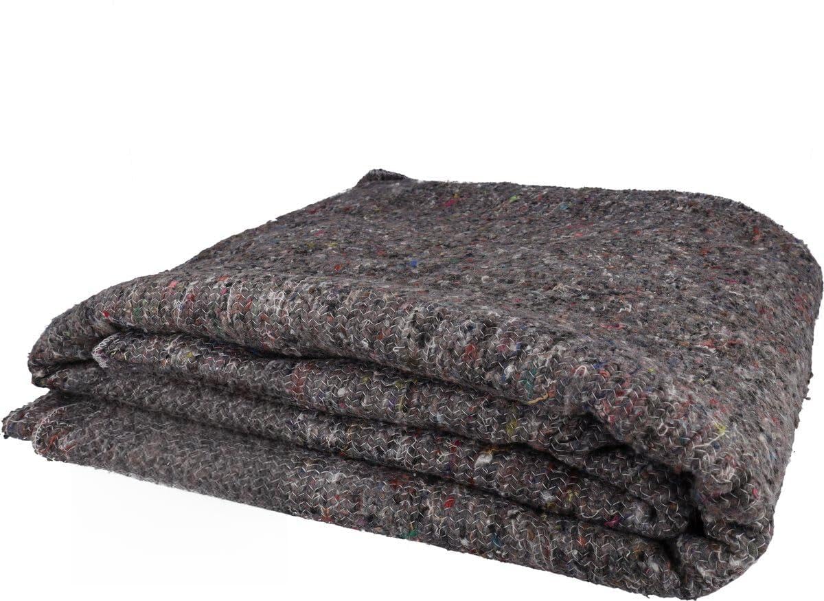 DULA Umzugsdecke 150 cm breit x 200 cm lang, Lagerdecken grau, Umzug, Decke für Umzug, 5 Stück