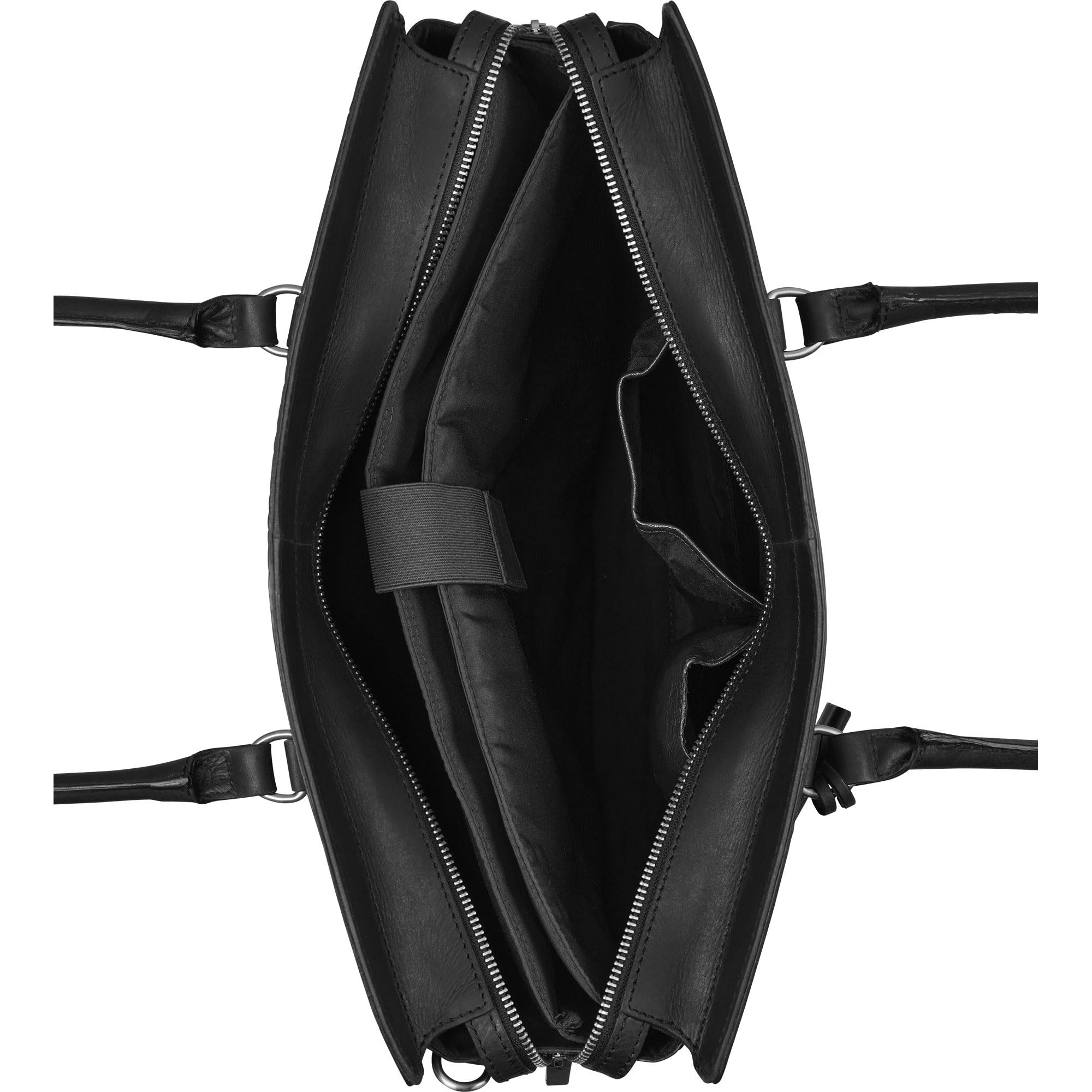 Burkely Cool Colbie Aktentasche 15.6'' – Schwarz – Laptoptasche aus Vollnarbenleder für Damen – Geräumige Businesstasche mit Gepolstertem Laptopfach und Abnehmbarem Schultergurt