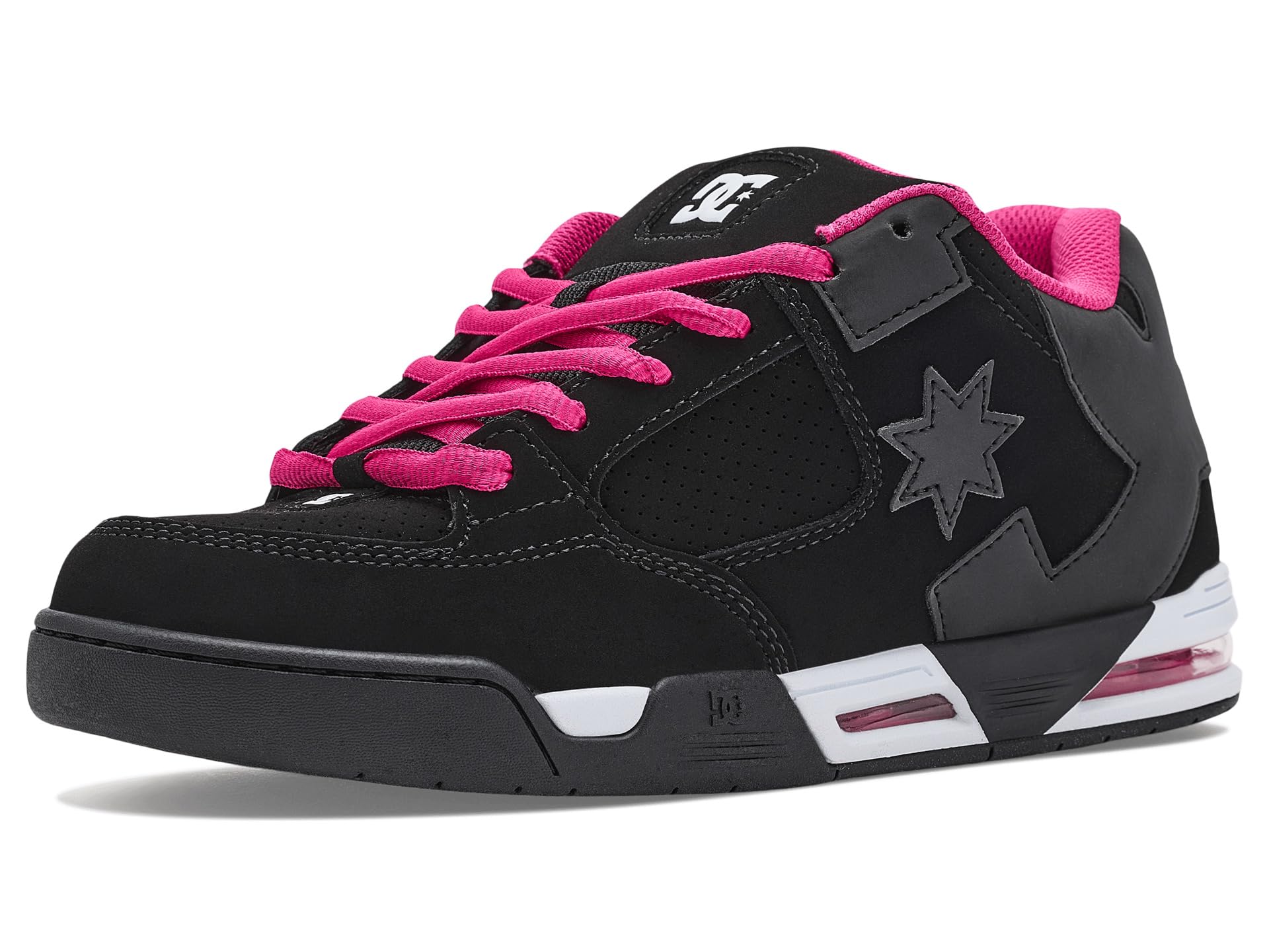 DC Shoes Command para mujer, Negro/Rosa, 7.5