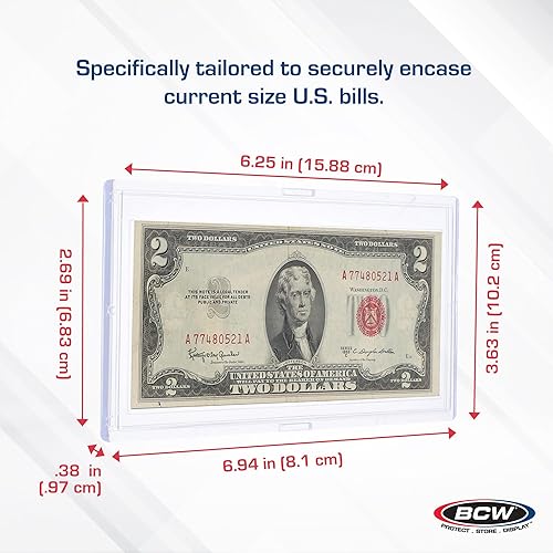 Miniatura 3 de Suministros de colección de moneda BCW, losa lujosa, billete/dólar regular