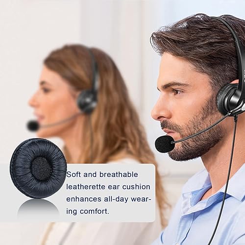 Miniatura 4 de Almohadillas de repuesto para auriculares Plantronics compatibles con Plantronics HW251N HW261N HW510 HW520 Blackwire C320 3210 3220 3320 Jabra Biz