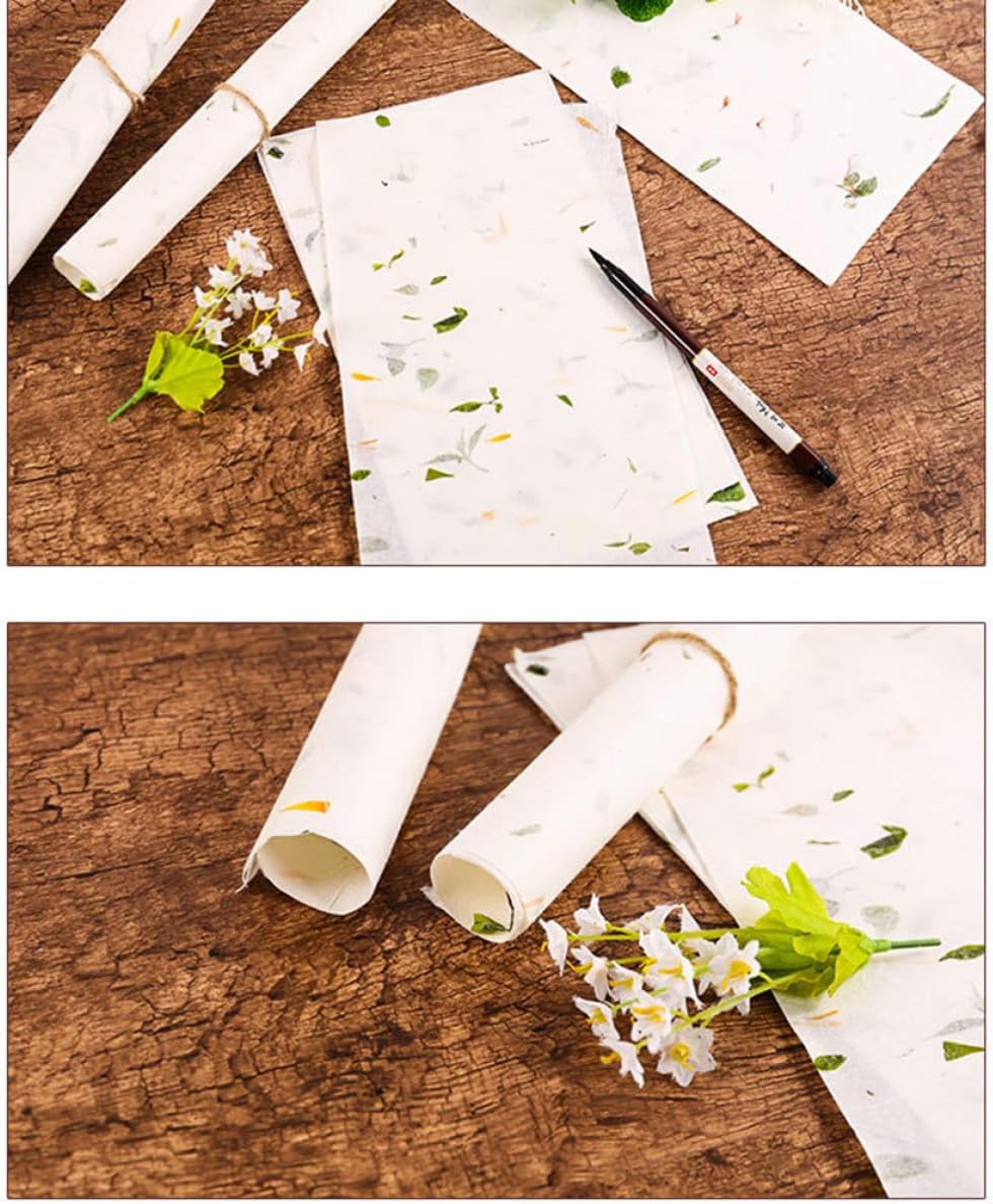 GALPADA 40 Sheet Chinese Calligraphy Xuan Paper Per Pack Rice Paper for Painting Practice Sumi Drawing Suitable for Home School Writing and Brush Ink Art