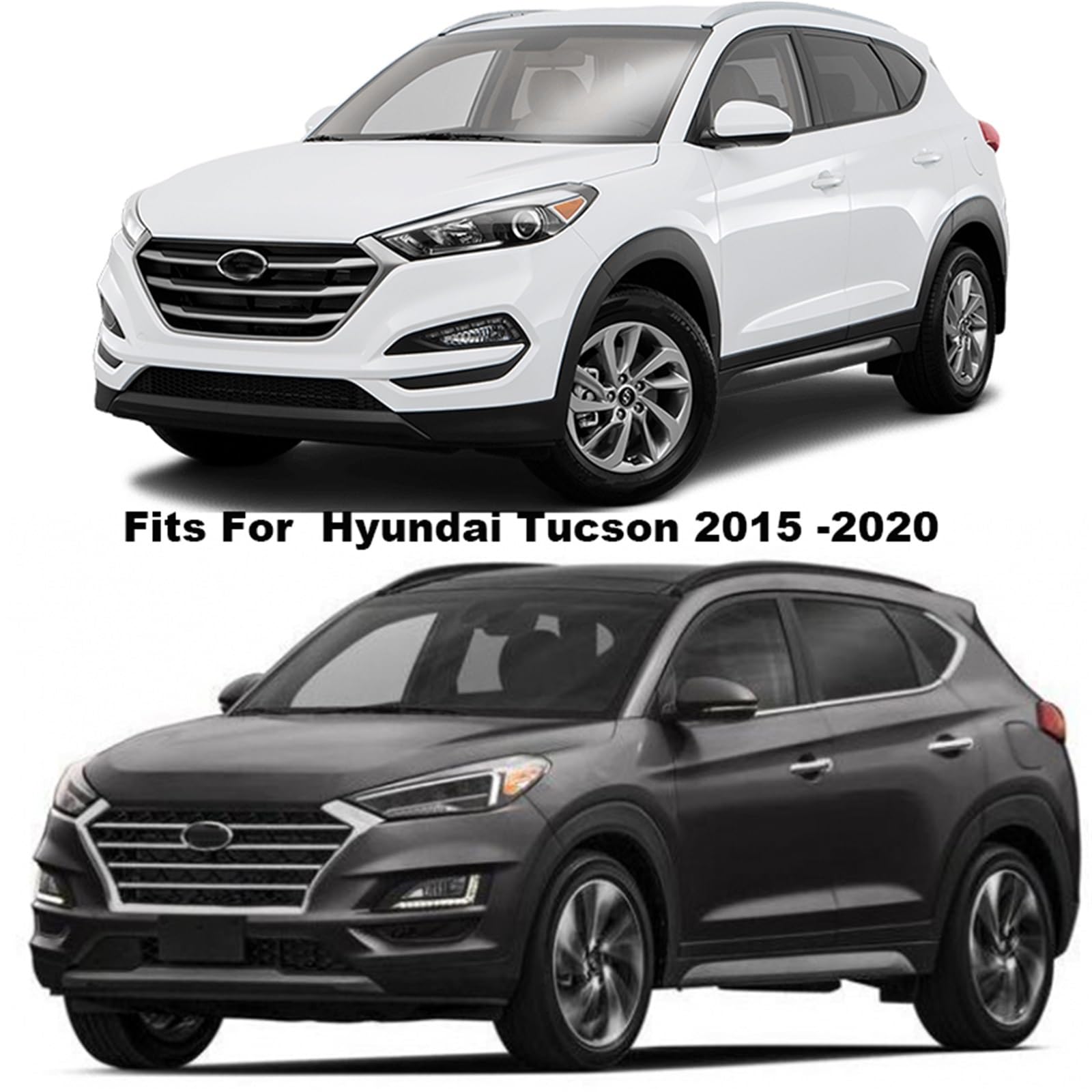 Pompa ciśnieniowa wspomagania Pasuje do Hyundai Tucson 2015 2016 2017 2018 2019 2020 Osłona przeciwwiatrowa, osłona przeciwsłoneczna, osłona przeciwdeszczowa(Chrome Strip-Carbon)