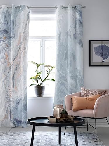 Miniatura 5 de Curtains Panels for Living Room Abstract Agate Modern Luxurious Summer Window Curtains Light Filtering Grommet Top Drapes for Bedroom Sliding Glass