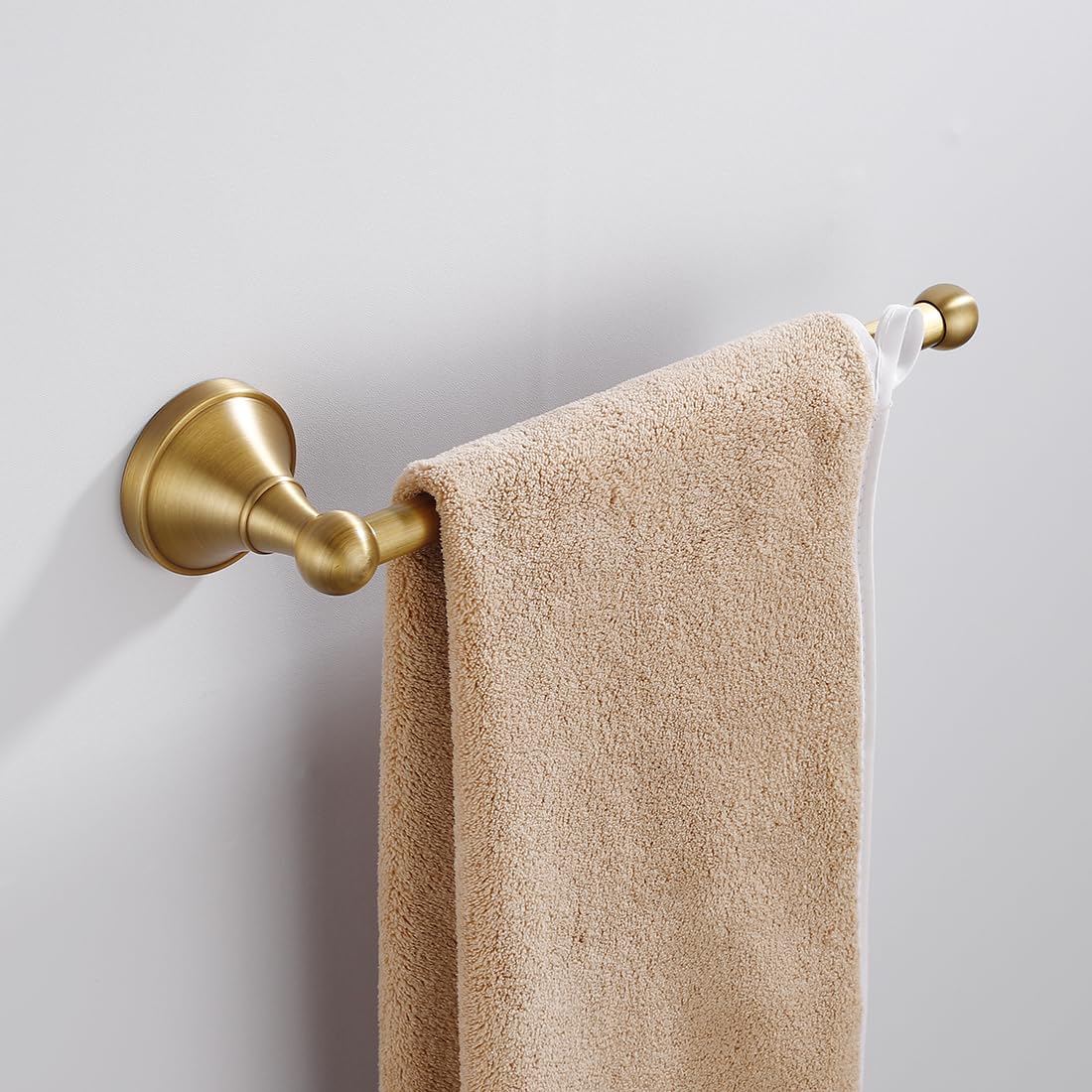 Toallero Individual de Latón Clásico con Estante Estilo Lujoso para Baños