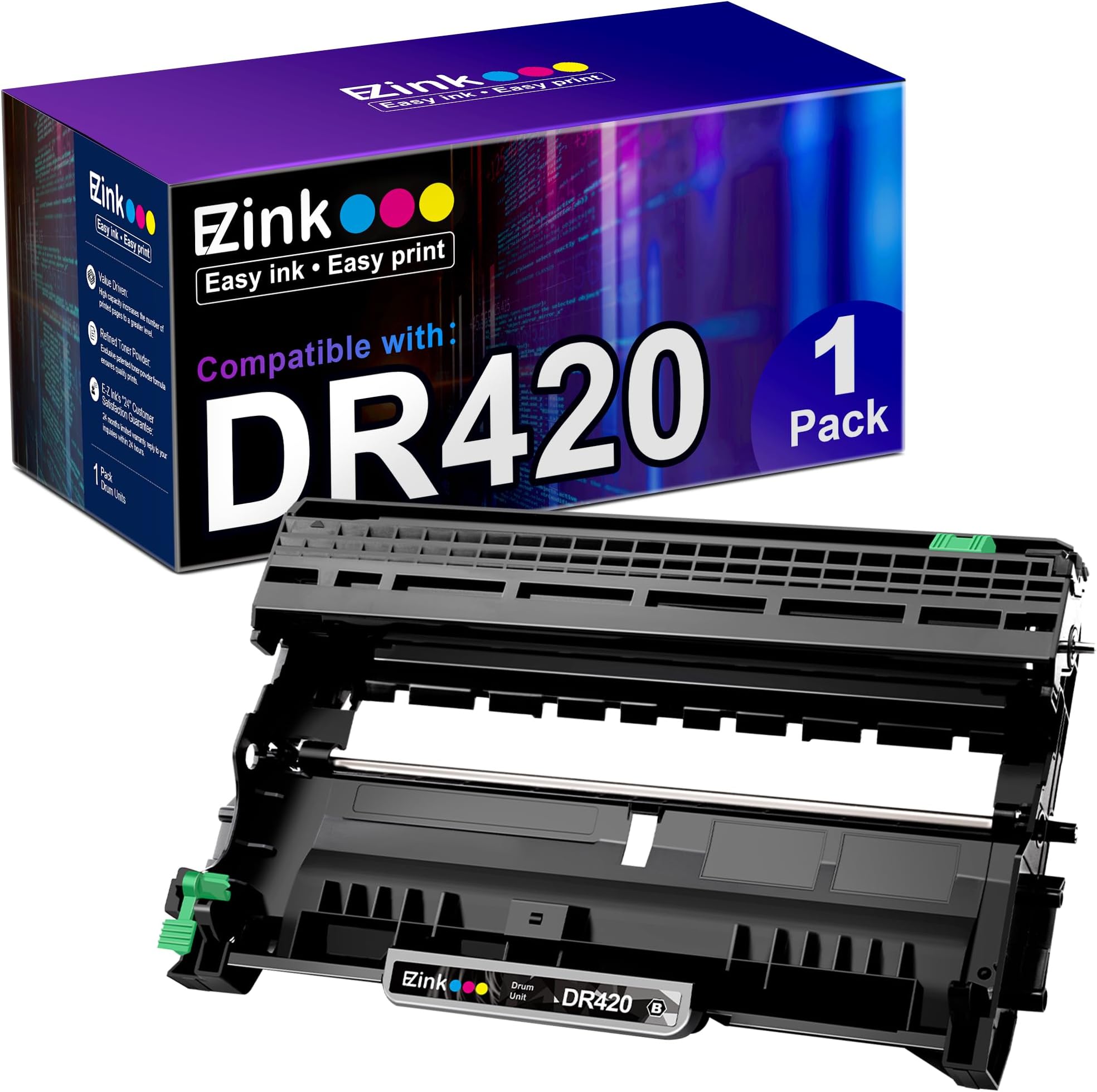 E-Z Ink(TM) Compatible Drum Unit Replacement For Brother DR420 (1 Drum Unit) Compatible With DCP-7060D, DCP-7065D, HL-2130, HL-2132, HL-220, HL-2230, HL-2240, HL-2240, HL-20, HL-20, HL-240, HL-240, HL-240, HL-240, HL-20, HL-240, HL-240, HL-2222222222222222240d, hl -2242D, HL-2250DN, HL-2270DW, HL-2280DW, Intellifax 2840, Intellifax 2940, MFC-7240, MFC-7360N, MFC-7365DN, MFC-7460DN, MFC-7860DW LDW aser printer by E-Z Ink