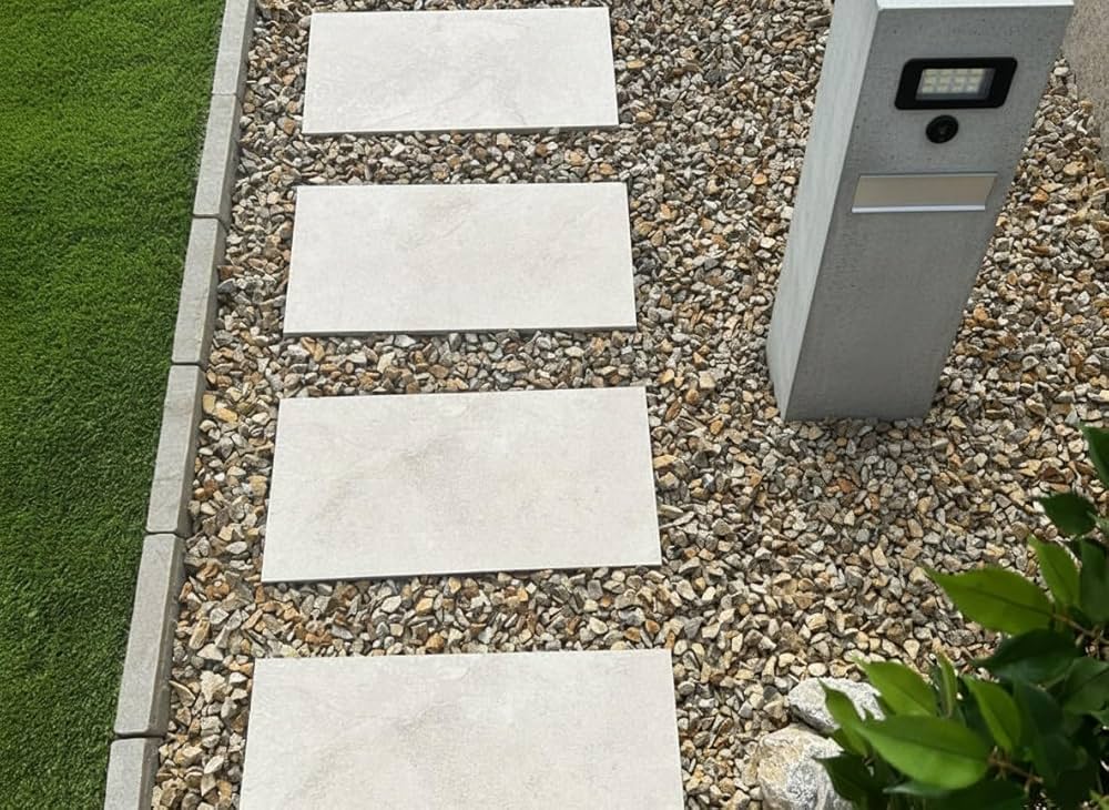 【お引き取り限定】中古　平板　ガーデニング　庭　庭石　タイル　ジョイント Amazon | 庭 タイル 置くだけ 平板 敷石 磁器タイル 自然石風