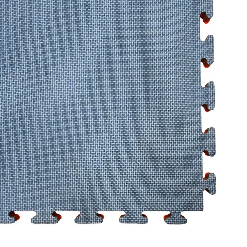 Tatami ad incastro Tatami Sportivi Ad Incastro Rosso/Blu, 100x100x3 cm, con Cornice Perimetrale - Materassino per Palestra, Workout, Ginnastica - Protezione per Pavimenti, Lavabile e Reversibile