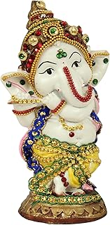 TIED RIBBONS Ganesha Statue for Home Décor | Ganesha Idol For Ganesha Chaturthi | Resin Ganpati for Car Dashboard | 2.3 x 5.5 Inch | Indian God | Decoration Item | Office, Temple, Best Gift item