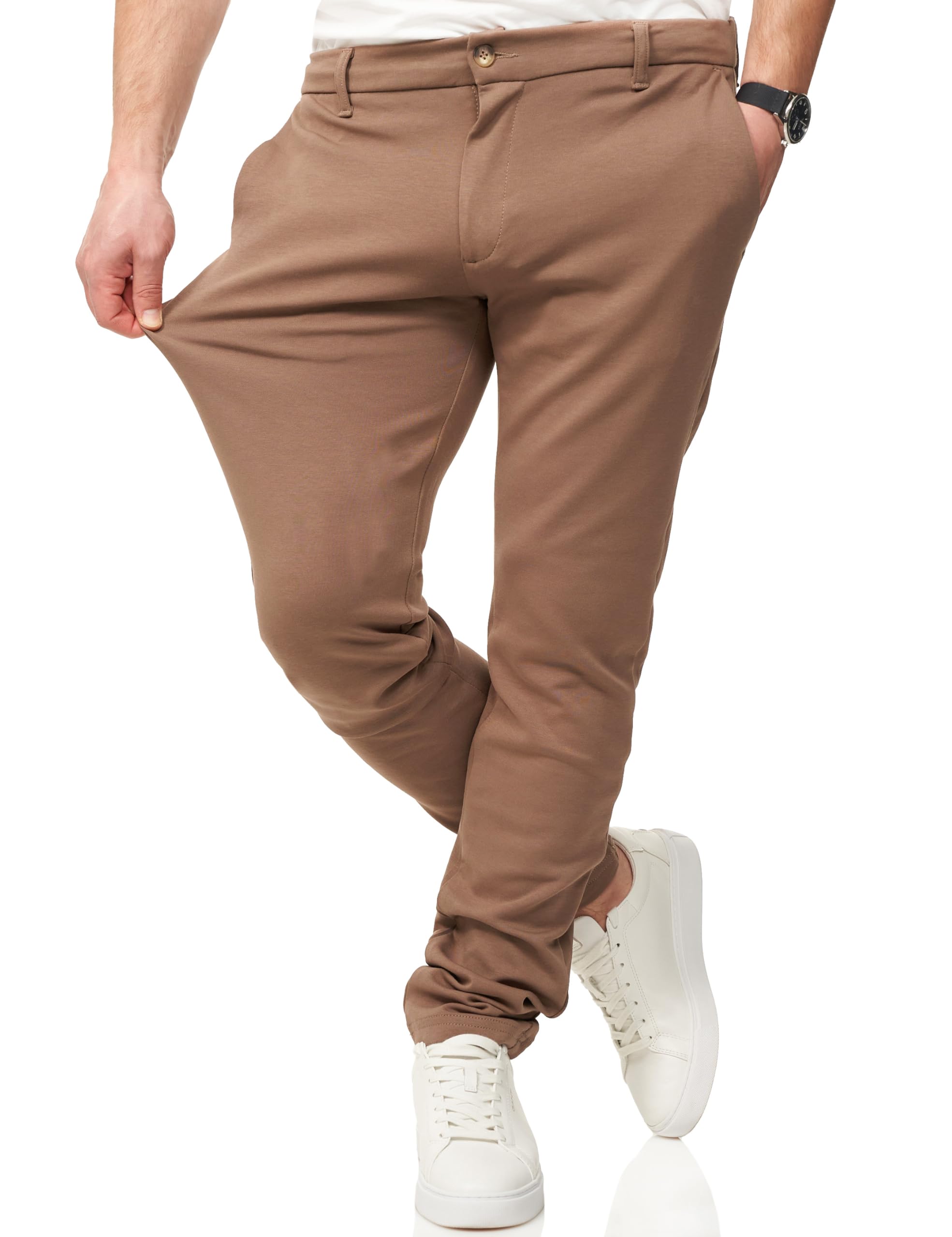 DAILY COTTON Herren Chino Hose Performance Pants Super Stretch Stoffhose Business & Freizeit Bequeme Baumwolle Chinohose