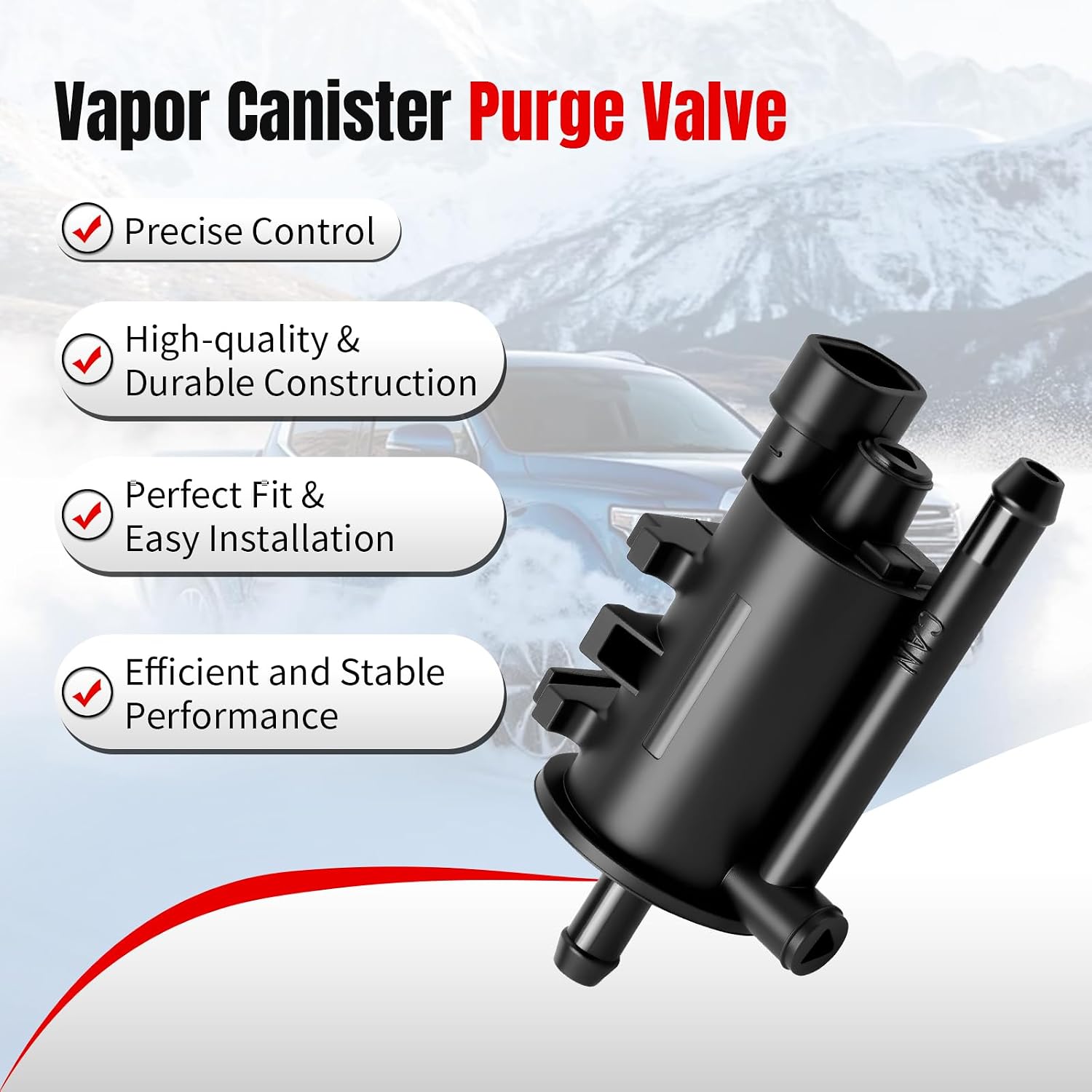 Vapor Canister Purge Valve Compatible with 2.0L 2.4L 2006-2014 Hyundai Sonata, 07-15 Kia Optima Sorento, Tucson Genesis Forte Koup Rondo 2007 2008 2009 2010 2011 2012 2013 2014 2015, 911-676