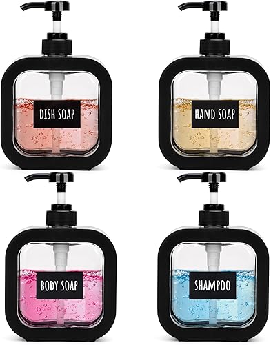 Miniatura 8 de Segbeauty Dispensador de jabón de manos de 16.9 onzas, dispensador de jabón líquido a prueba de fugas de 16.9 fl oz para baño, dispensadores de