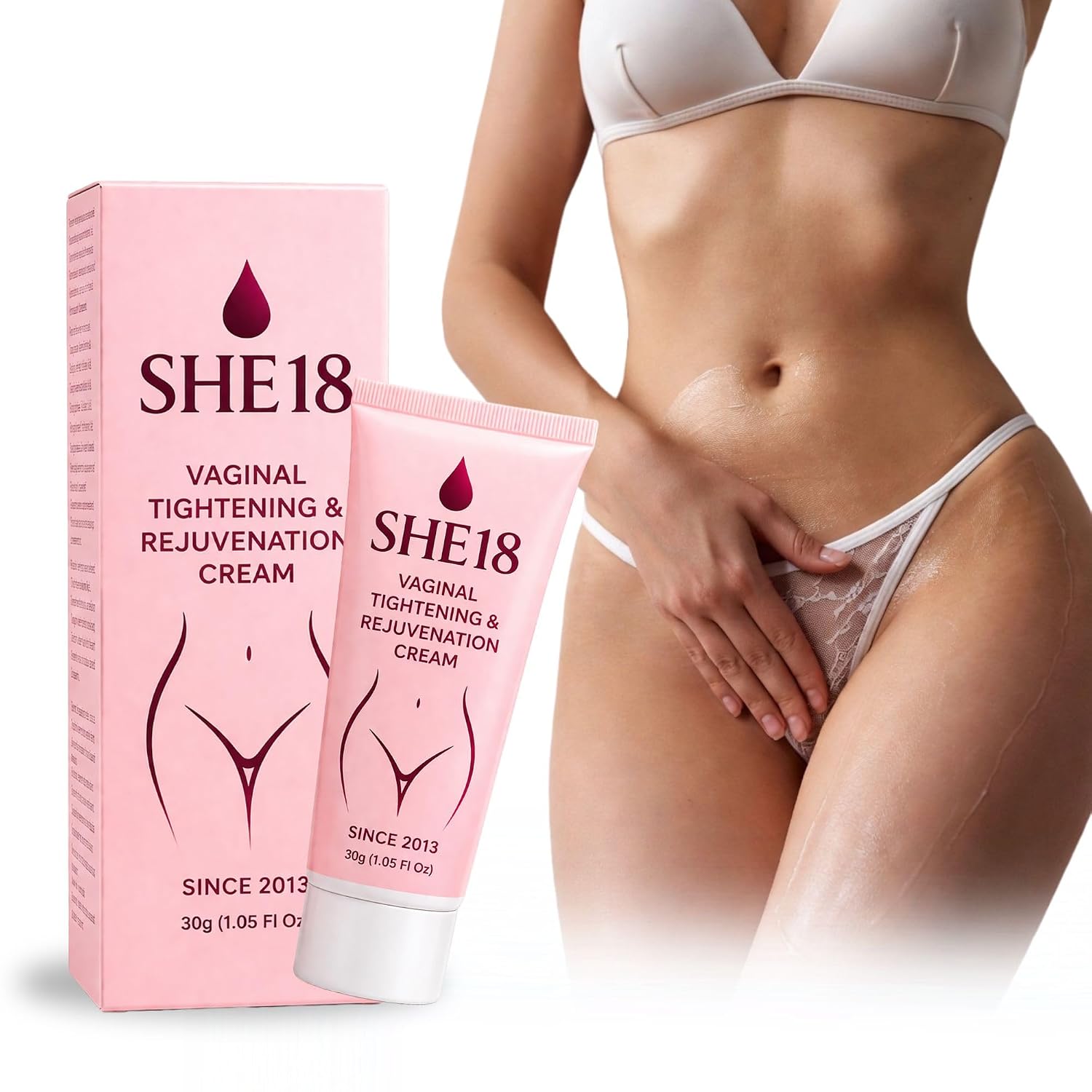 SHE18 TIGHT Vaginal Tightening Cream Gel - All Natural, V Tight Cream Gel (Oil Spray) for Women, 30g