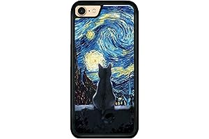Black Cute Cat Phone Case for iPhone 7/8/SE