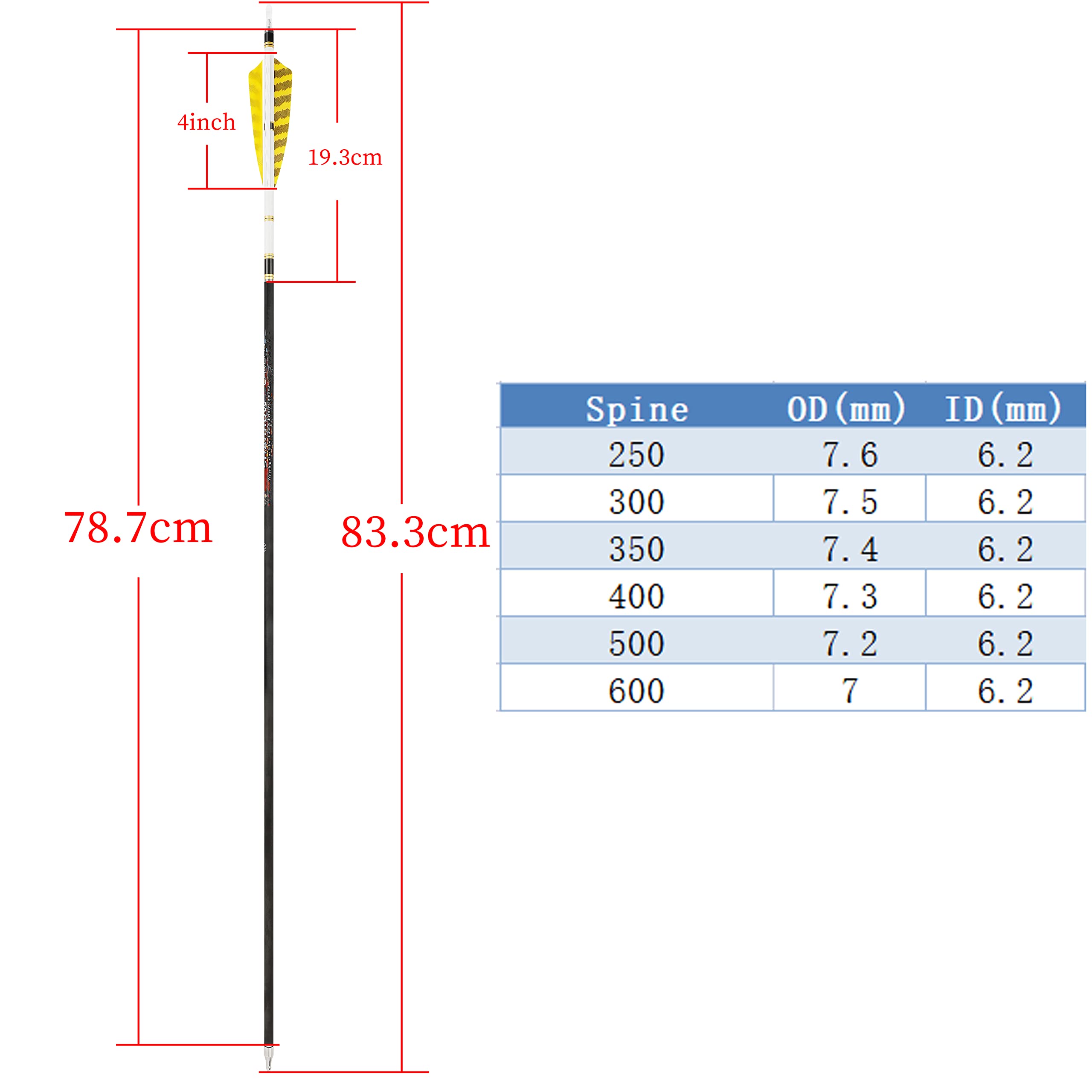 AMEYXGS 12 pcs Bowfishing Arrow and Bowfishing Reel Set Fishing Arrows with Broadheads and Safty Slides for Compound Bow and Recurve Bow Fishing Huntings (Orange Arrow+Reel)