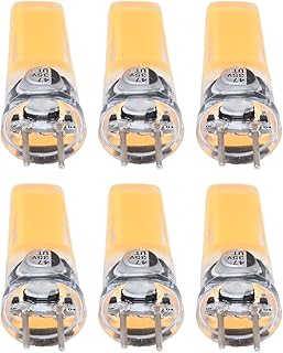 Gavigain 6 Pack GY6.35 Led Bulb JC Bi Pin Base Light Bulbs 5W Equivalent to 50W Halogen Bulb Dimmable for Landscape Lighting for Lawn Lights, Puck Lights, Under Cabinet Lighting, Table Lamps(3000k)