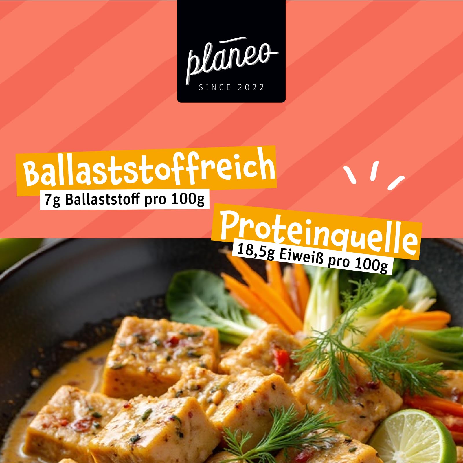Planeo Tempeh MIX - 2x200g Natur, 2x200g Geräuchert, 2x200g Mariniert - Beste Qualität - Lange, ungekühlt haltbar - Soja aus der EU - Planeo (6 x 200g)