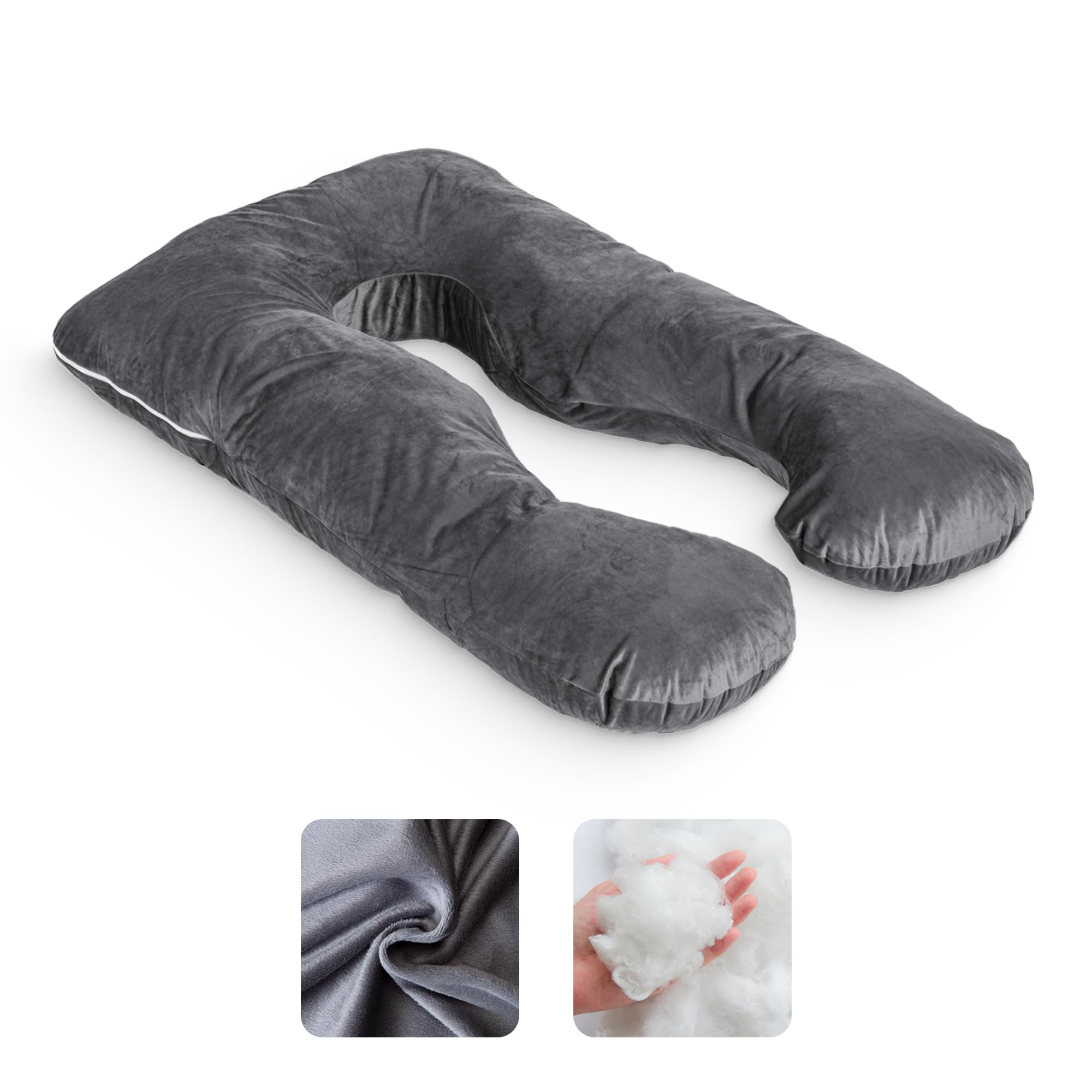 OreillerConfort Taie D'oreiller (Micropeluche - Gris foncé)