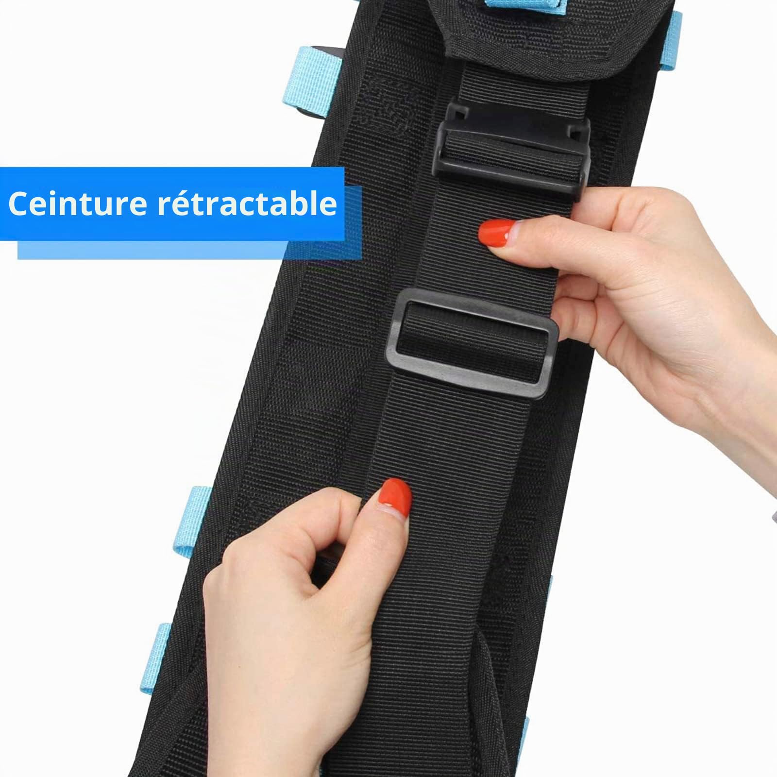 TINAYAUE Ceinture de Gait avec poignées Personnes âgées Ceinture d'assistance Rembourrée Protection Sécurité Soulèvement du Patient Robuste avec Sangles pour Handicapés Personnes blessées