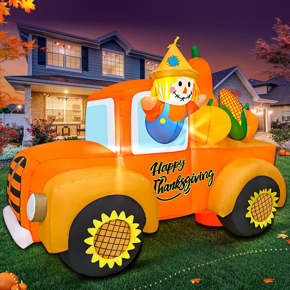 6FT Thanksgiving Inflatable Car