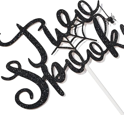 Miniatura 6 de Decoración para tartas espeluznantes, decoración de pastel de segundo cumpleaños de Halloween, dos decoraciones espeluznantes de cumpleaños,