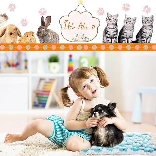 Miniatura 6 de 4 piezas de cama de conejo de 13 x 19 pulgadas, alfombrillas de felpa de conejillo de indias, alfombrillas de felpa para animales pequeños, perros,