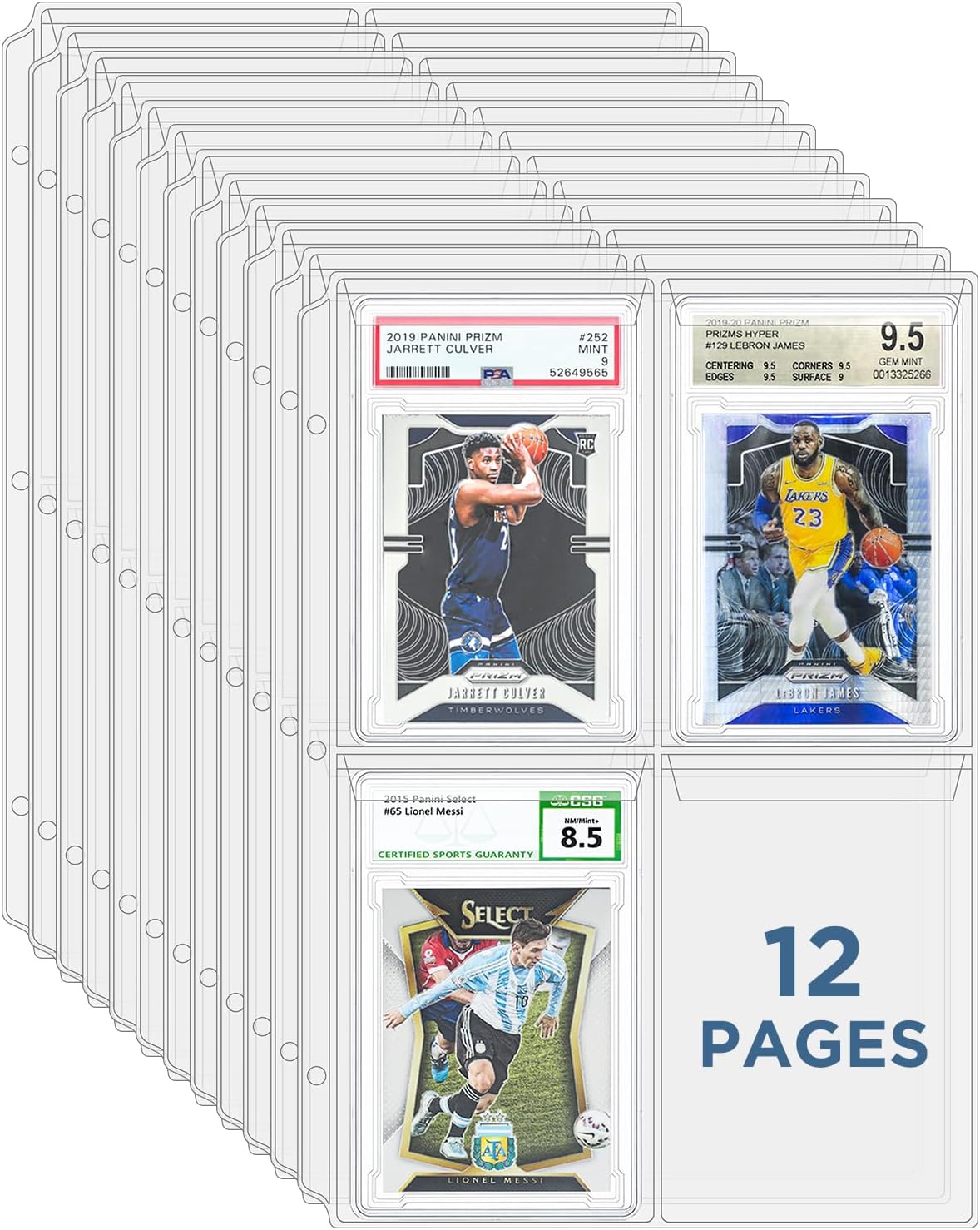 Graded Card Slab Binder Pages for Storage & Display