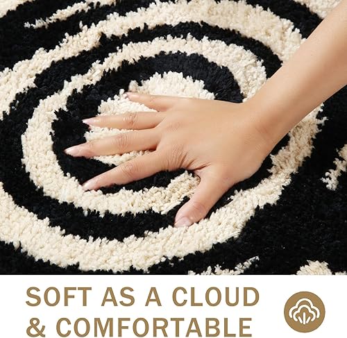 Miniatura 5 de Tapete de baño bohemio, antideslizante, de ojo malvado, de lujo, suave, absorbente, para baño, ducha, cocina, entrada, casa rural, decoración