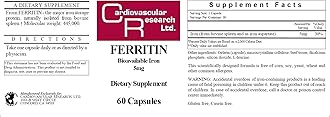 Cardiovascular Research Ferritin 5 mg Tamper Resistant Shipping Box Iron Supplement 120 Count