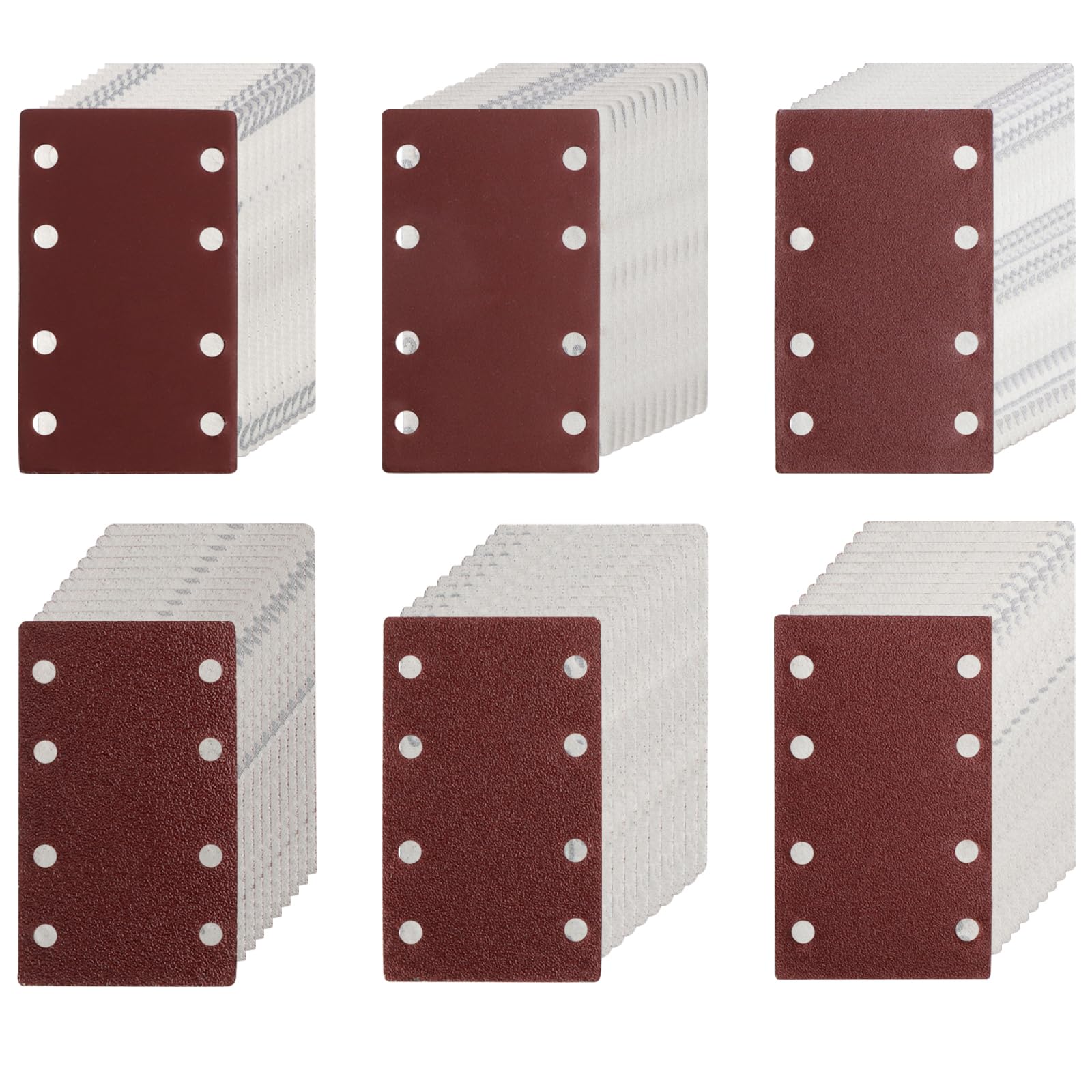 NewZC 80 x 133 mm zımpara kağıdı seti 60 adet zımpara kağıdı