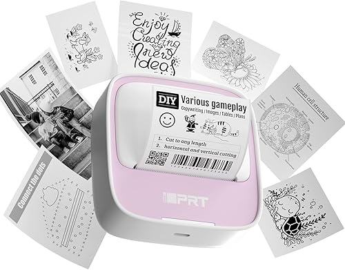 iDPRT Fabricadora de Etiquetas, Impresora Térmica Portátil con 1 Rollo de Papel Adhesivo, Impresora Bluetooth Sin Tinta Mini Etiquetadora para