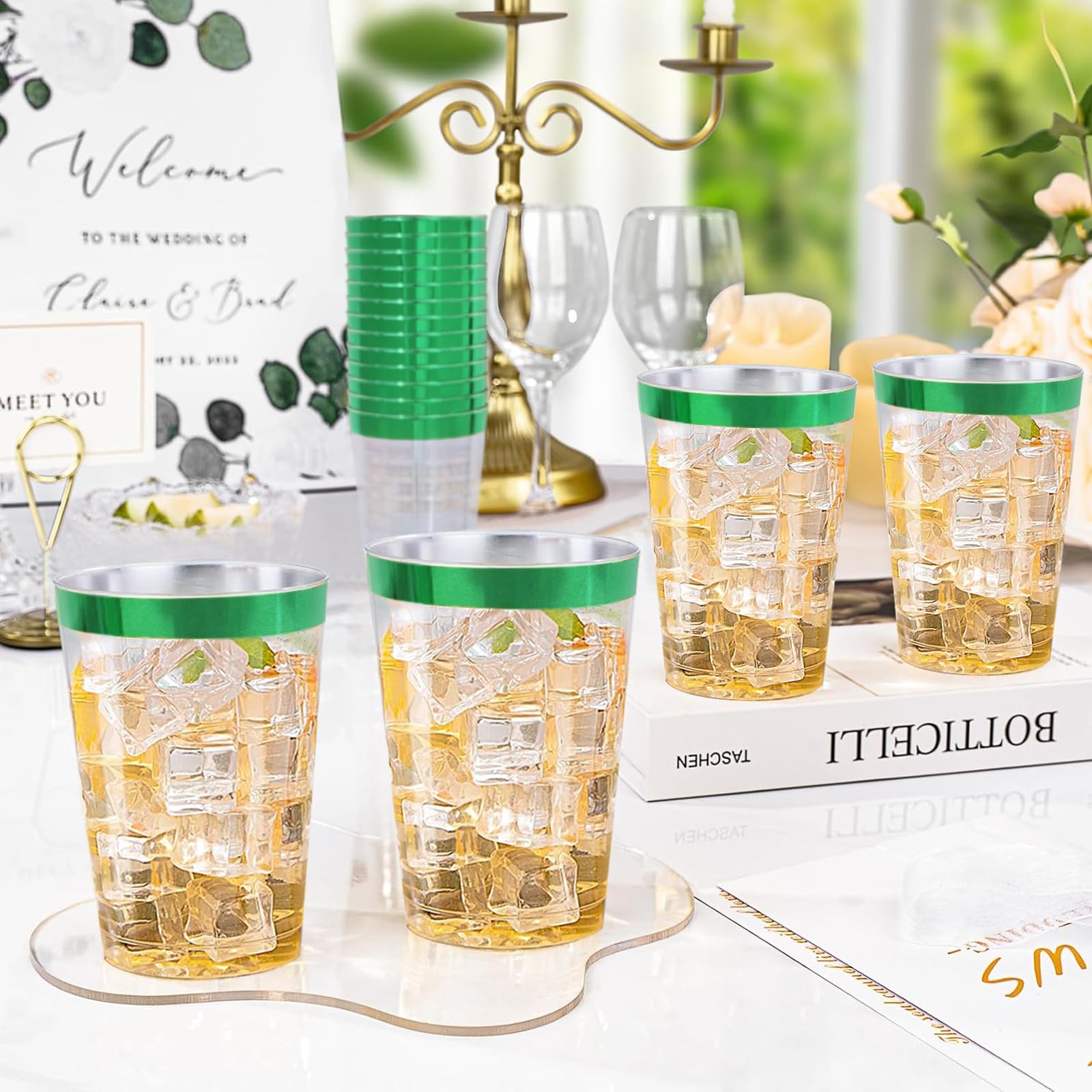 Lot 60 Gobelets Plastique Réutilisables 300 Ml – Argent Scintillant – Parfaits Pour Cocktails, Anniversaires & Fêtes
