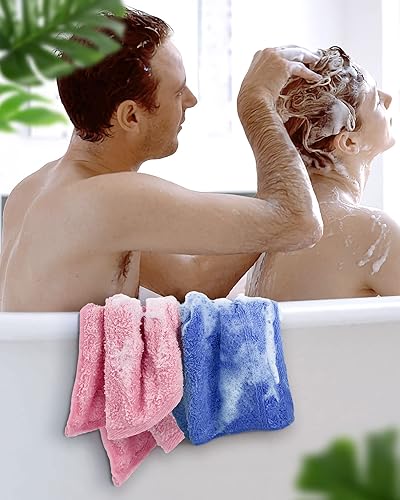 Miniatura 5 de Cleanbear Paños de lavado para tu cuerpo, paquete de 24 paños de algodón suave, juego de paños de ducha grandes (8 colores de 13 x 13 pulgadas),