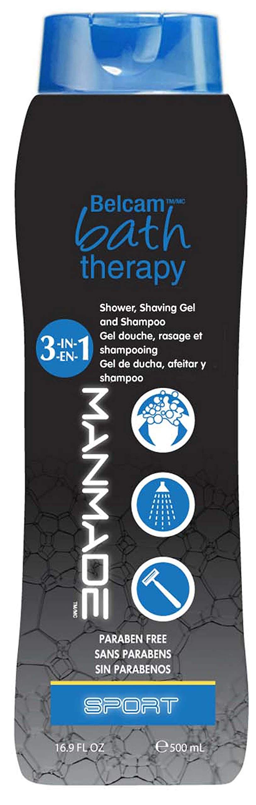 Manmade Bath Therapy 500 ml - 3 in 1 Shower, Shaving gel and Shampoo