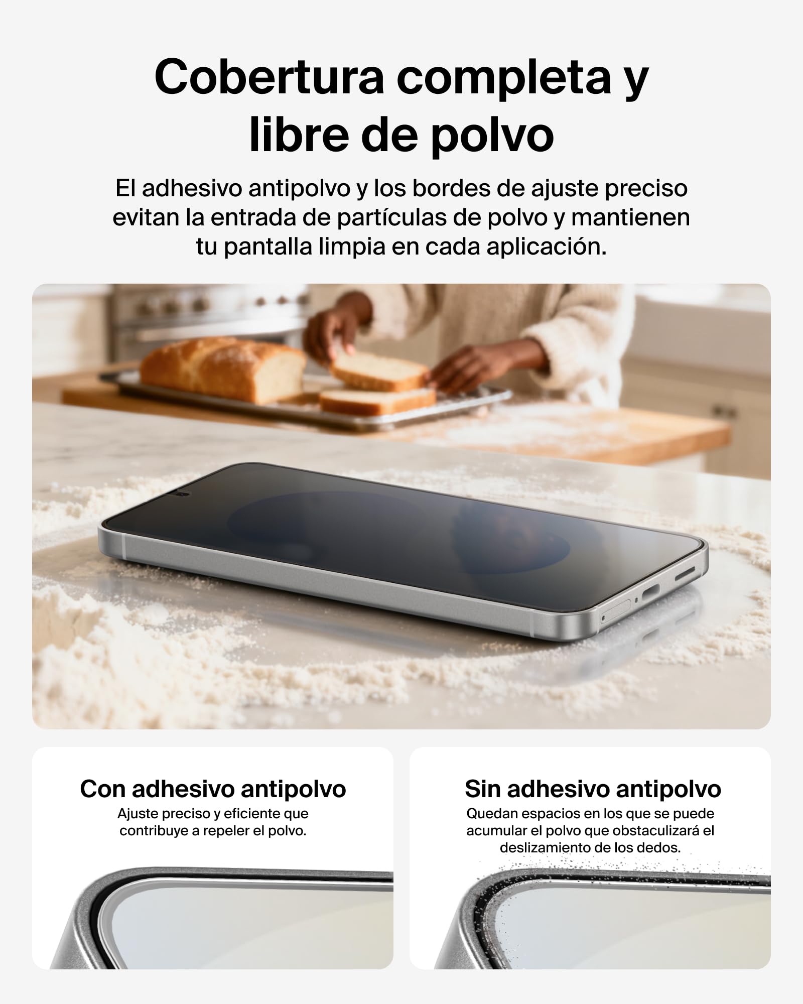 Belkin ScreenForce Titan SmartShield Privacy Protector Pantalla Samsung Galaxy S26, Filtro de Privacidad, Antiarañazos, Antimpactos y Antihuellas, Bandeja de Alineación Fácil Instalación sin Burbujas