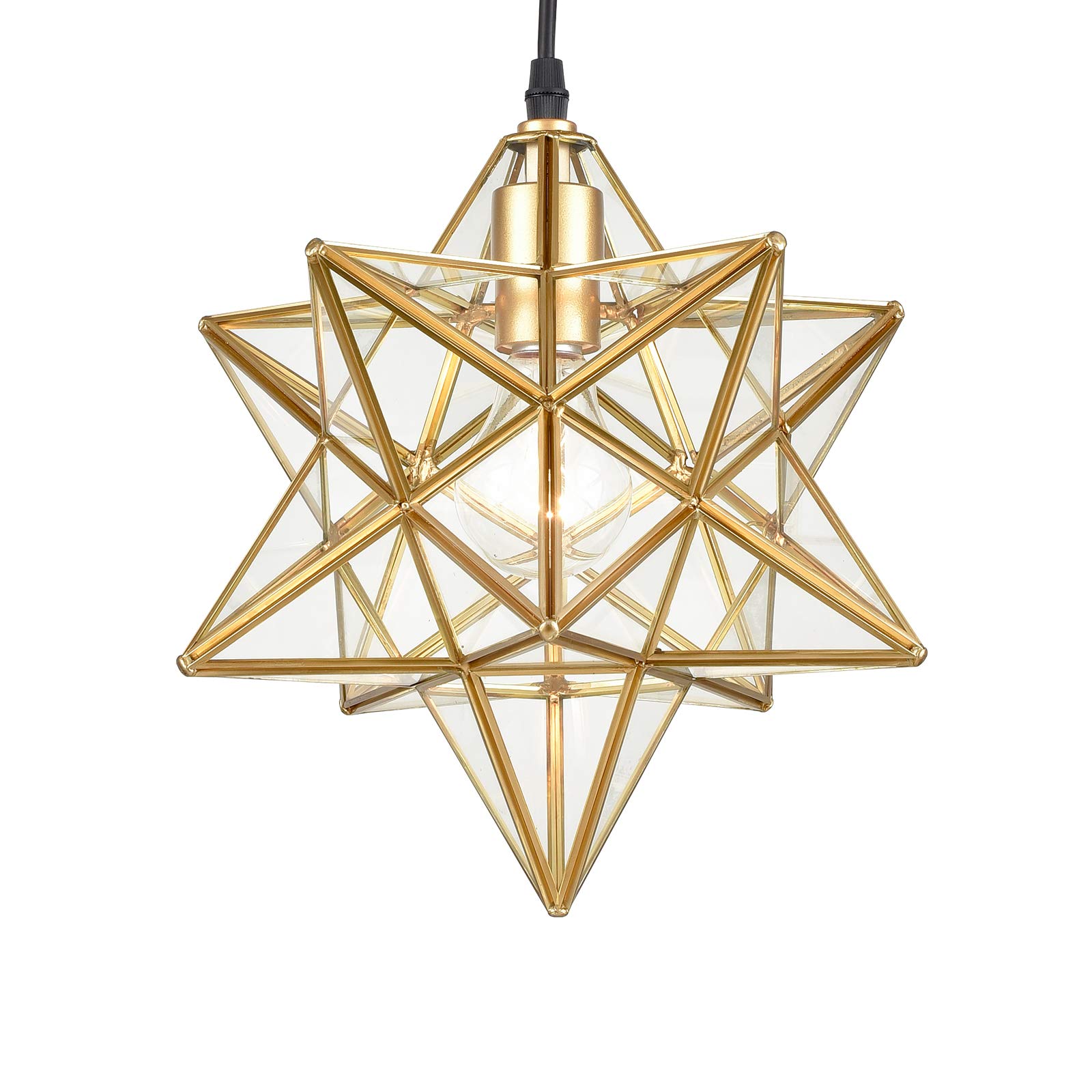Modern Moravian Star Gold Finish 