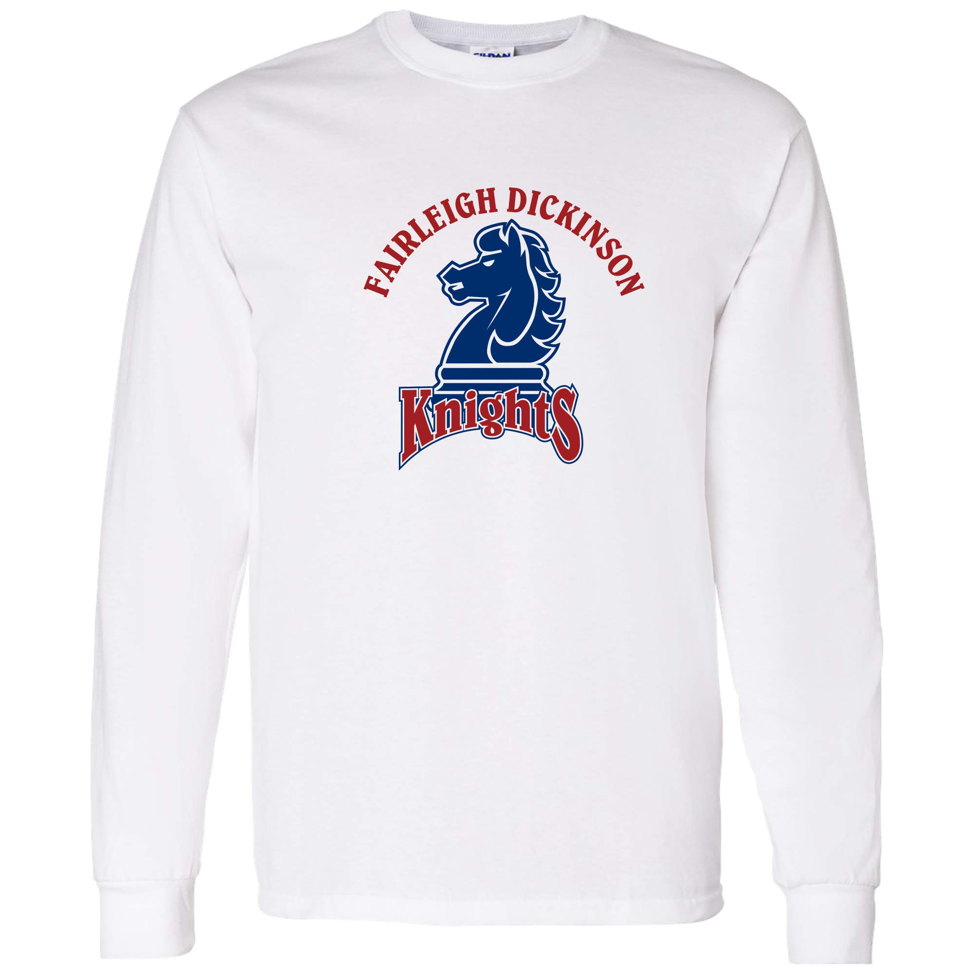 UGP Campus Apparel AL03 - Fairleigh Dickinson Knights Arch Logo Long Sleeve - Small - White — image 1
